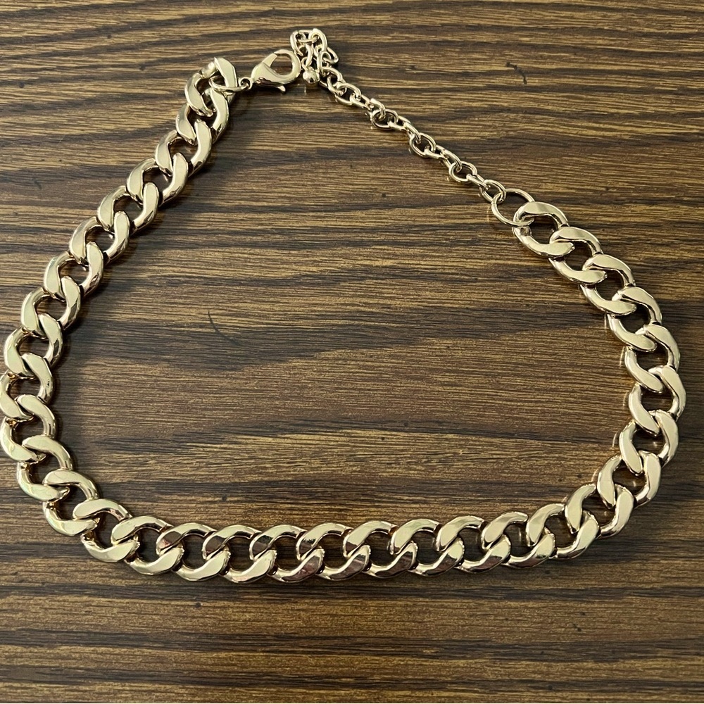 Gold tone Cuban link necklace